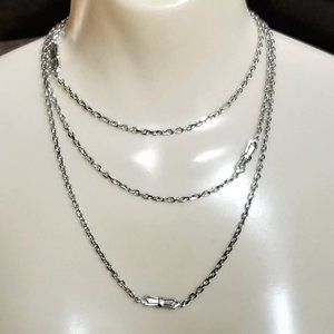 Monet Necklace 54" Silver Tone Wear Multiple Ways